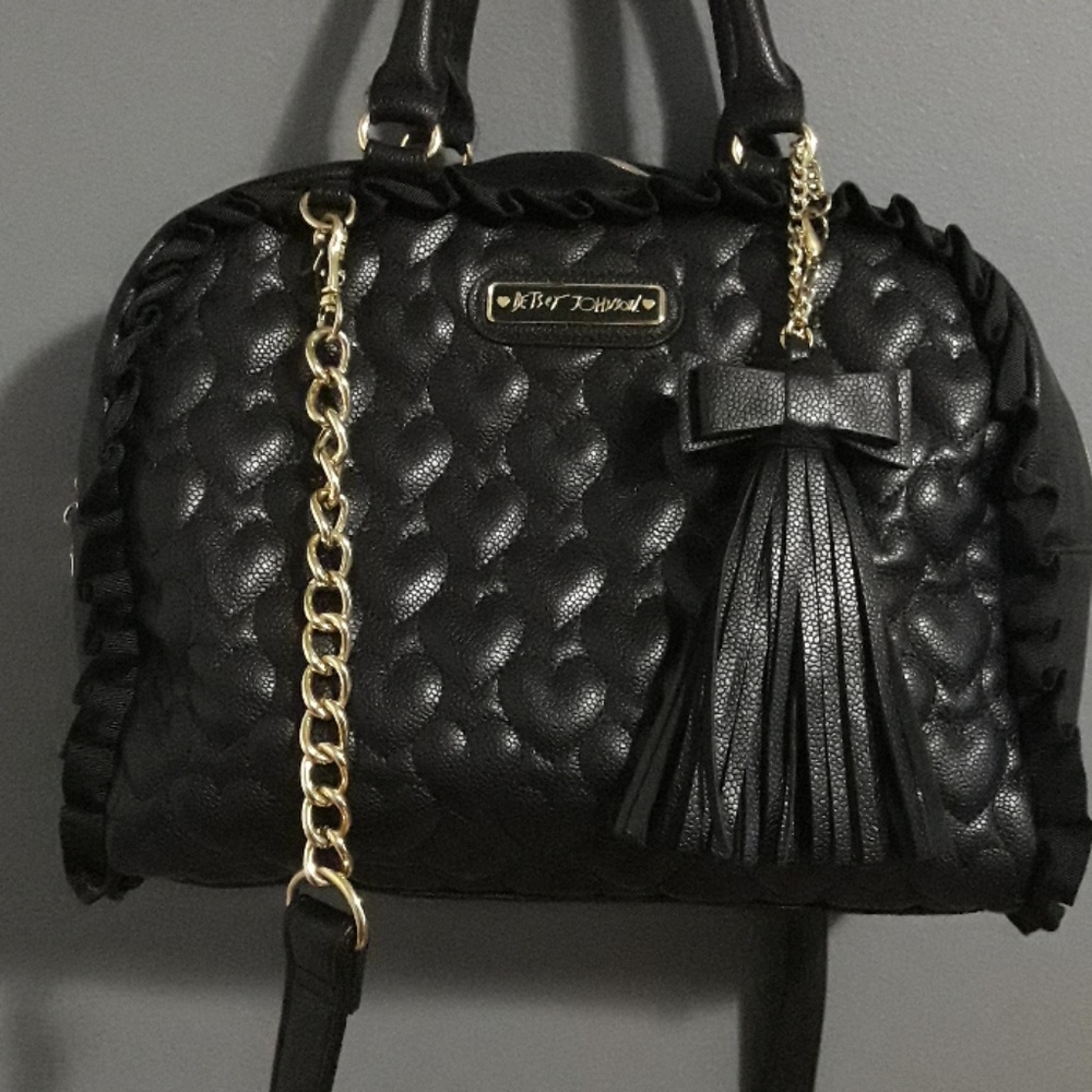 Betsey Johnson Black Heart Purse